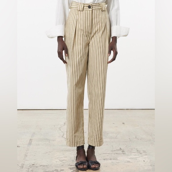 Mara Hoffman Jade Striped Twill Pant, NWT - Picture 2 of 13